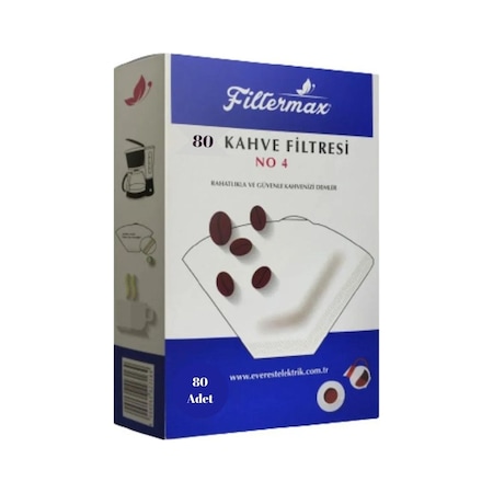 Filtermax 4 Numara Filtre Kahve Kağıdı 80 Adet