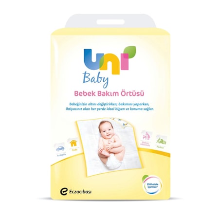Uni Baby Bebek Bakım Örtüsü 60 x 60 CM 10 Adet
