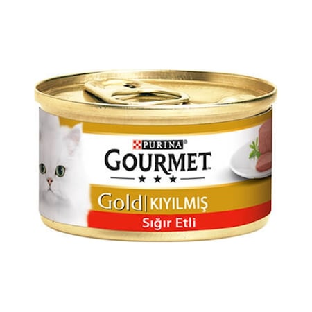 Purina Gourmet Gold Kıyılmış Sığır Etli Konserve Yetişkin Kedi Maması 24 x 85 G