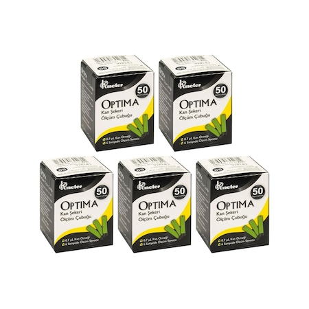 Optima Şeker Ölçüm Strip 5 x 50'li