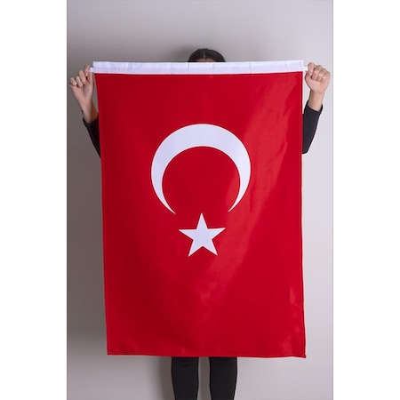 Türk Bayrağı Raşel Kumaş Aplike Dikiş 70x105 cm