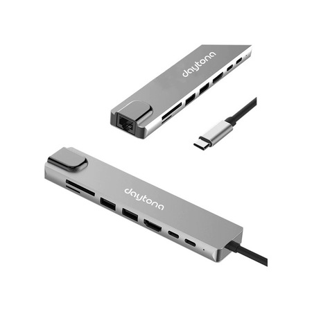 Daytona Cf10 Macbook Uyumlu Type-C To 8İn1 Hub Çevirici Adaptör