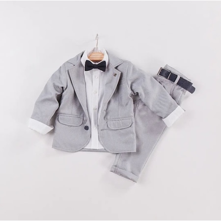 Ceketli Papyonlu 6'lı Erkek Çocuk Takım Elbise-3011 001