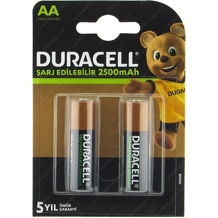 Duracell Şarj Edilebilir Aa Kalem Pil 2500Mah 2'Li Paket