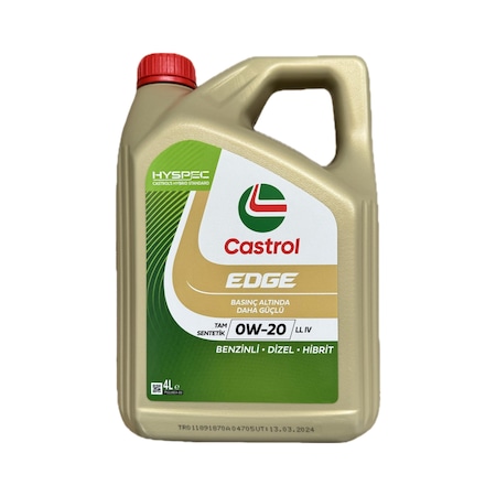 Castrol Edge Ll IV 0W-20 Tam Sentetik Motor Yağı