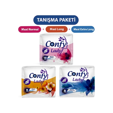 Confy Lady Maxi Hijyenik Ped Tanışma Paketi 27'li