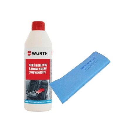 Würth Deri Besleyici Bakım Kremi 500 Ml + Güderi Bez Mavi 130 Gr N11.186