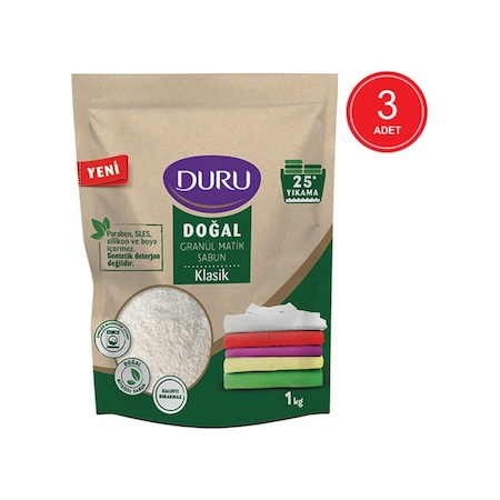 Duru Doğal Granül Matik Sabun Klasik 3 x 1 KG