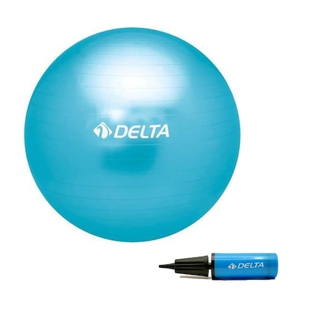 Delta 65 CM Turkuaz Deluxe Pilates Topu ve Çift Yönlü Pompa Seti