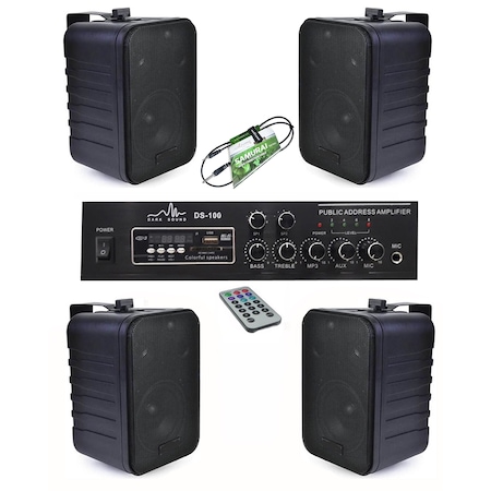 Eagletech Duvar Hoparlör Amfi Ses Sistemi Paketi - Mağaza Müzik Sistemi 2