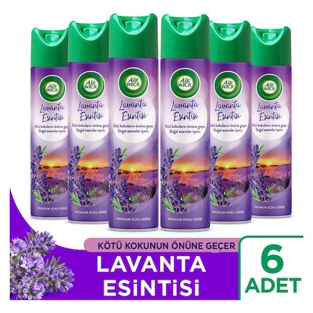 Airwick Aerosol Lavanta Esintisi Oda Kokusu Sprey 6 x 300 ML