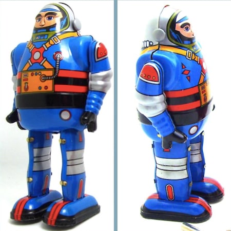 Omeniv Mavi Astronot Adam Teneke Oyuncak Anahtar Kurmalı 42205956
