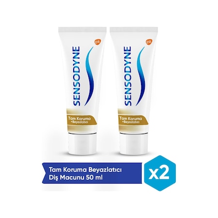 Sensodyne Tam Koruma + Beyazlatıcı Diş Macunu 50 ML x 2