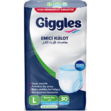 Giggless Yetişkin Emici Külot Hasta Bezi L 30'Lu