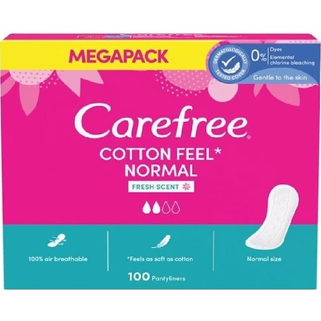 Carefree Cotton Feel Normal Parfümlü Günlük Ped 100'lü