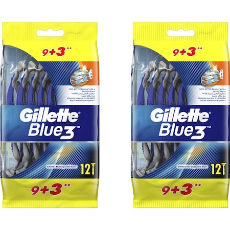 Gillette Blue3 Kullan-At Tıraş Bıçağı 2 x 12'li