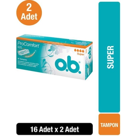 O.B. Tampon Süper 16'lı x2