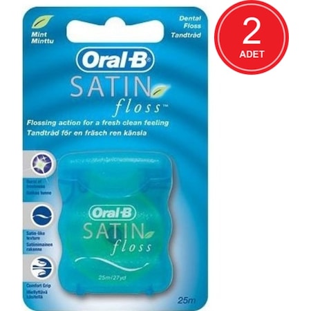 Oral-B Satin Floss Nane Aromalı Diş İpi 25 M x 2 Paket