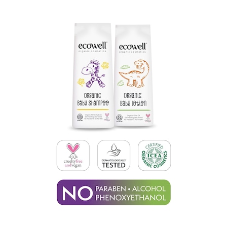 Ecowell Bebek Saç & Vücut Şampuanı + Nemlendirici Yüz & Vücut Losyonu 2 x 300 ML