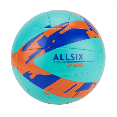 Allsix V-100 Öğretici Voleybol Topu 260-280 G Mavi Yeşil