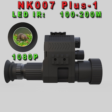 Megaorei Nk007 Plus 1080p Hd 4x Dijital Zoom Kızılötesi Gece Görüş Teleskobu Gece Görüşü Düşük Işık Siyah