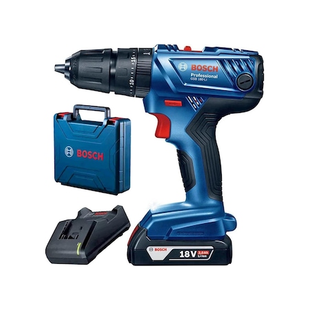 Bosch Professional GSB 180-LI 18V 2Ah Tek Akülü Darbeli Matkap - 06019F8309