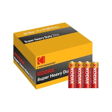 Kodak K3AHZ-S12 Çinko Karbon Shrink AA Kalem Pil 60'lı