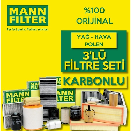 Toyota Corolla Uyumlu 1.33 1.6 Mann-Filter Filtre Bakım Seti 2007-2018