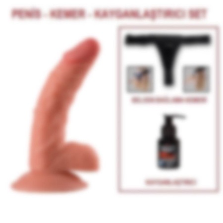 Odins Shop 18 CM Belden Bağlamalı Realistik Dildo Penis Set