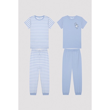 Erkek Çocuk Stripe Çok Renkli 2li Pijama Takımı
