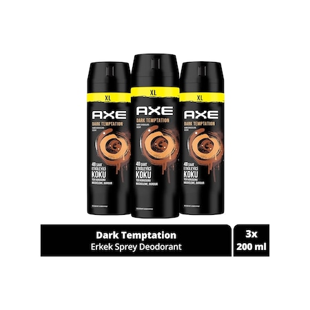 Axe Dark Temptation XL Erkek Sprey Deodorant 3 x 200 ML