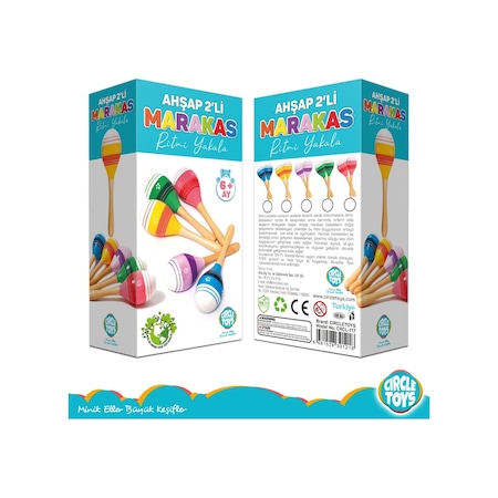 Circle Toys Ahşap 2'li Marakas