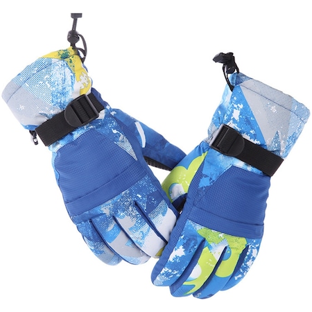 Xcj Kadın/ Erkek Su Geçirmez Kayak Eldivenleri L Mavi