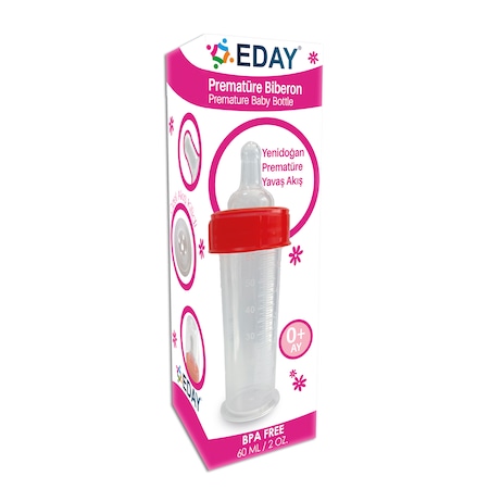 Prematüre Biberon - Eday 60 Ml - Prematüre Biberon Emziği