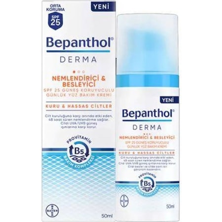 Bepanthol Derma Nemlendirici & Besleyici SPF25 Günlük Yüz Kremi 50 ML