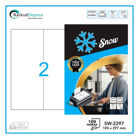 Sw-2297 Snow A4 Lazer Etiket 105 297 Mm