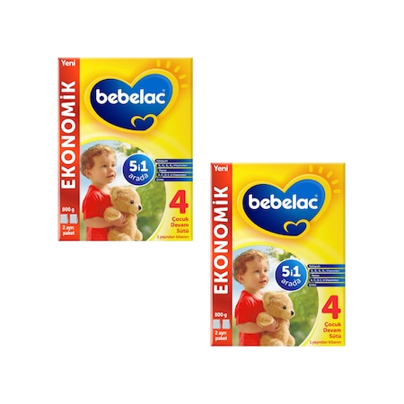 Bebelac 4 Çocuk Devam Sütü 1+ Yaş 2 X 800 G