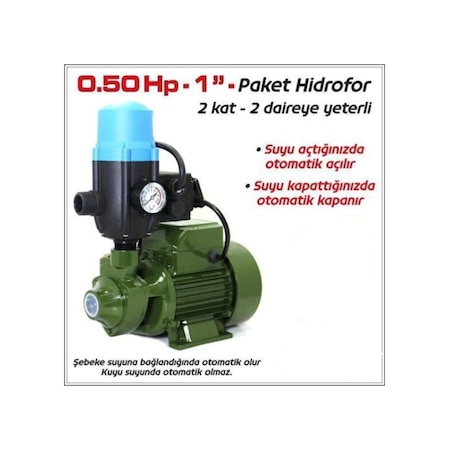 Hay-Su Paket Hidrofor Otomatik Su Pompası Qb60 0.5 Hp