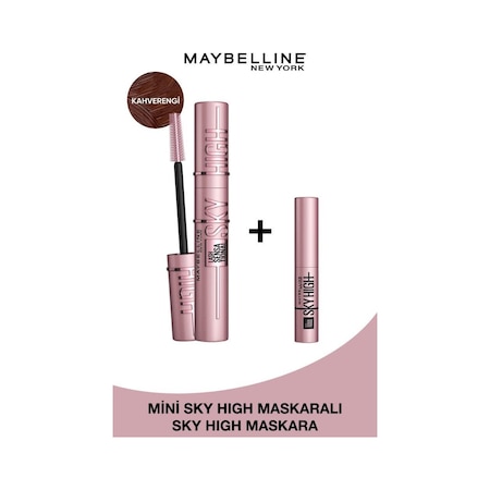 Maybelline New York Lash Sensational Sky High Maskara Kahverengi + Mini Sky High Maskara Siyah 4.5 ML