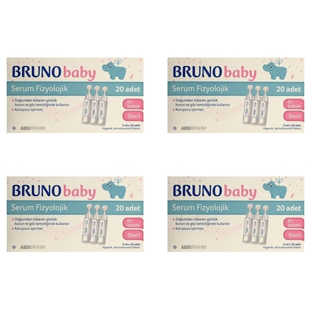 Bruno Baby 20 Flakon Serum Fizyolojik Damla 4 Adet