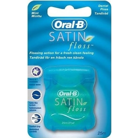 Oral-B Satin Floss Nane Aromalı Diş İpi 25 M x 6 Paket