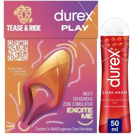 Durex Çoklu Erojen Bölge Uyarıcı + Çilekli Kayganlaştırıcı Jel 50 ML