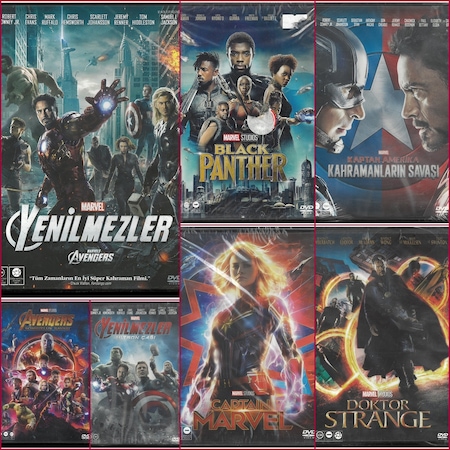 Marvel Avengers (Yenilmezler) 7 Film Dvd Türkçe Dublaj Ve Altyazı