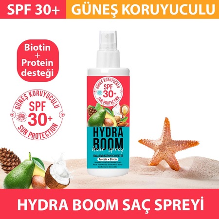 Boom Butter Hydra Boom Güneş Koruyuculu SPF 30+ Saç Spreyi 110 ML