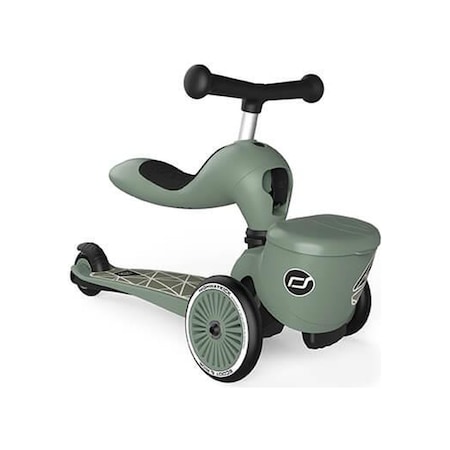 Scoot And Ride Highwaykick 1 Lifestyle Scooter - Green Lines 210621-96604 Haki