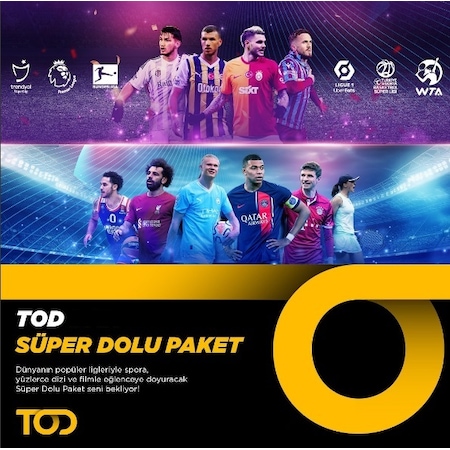 Tod Tv 1 Aylık Süper Dolu Paket Kodu - Tüm Lig Maçlar