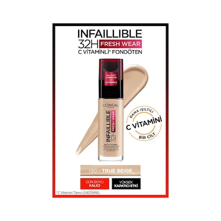 L'Oreal Paris Infaillible 24H Fondöten No:130 True Beige 30 ML