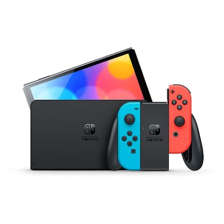 Nintendo Switch OLED Oyun Konsolu (İthalatçı Garantili) Kırmızı - Mavi