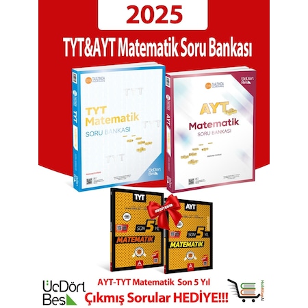 345-2025 Model Tyt - Ayt Matematik Soru Bankası Çıkmış Sorular Hediyeli