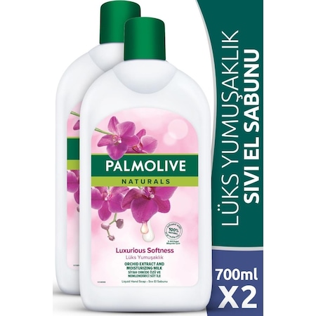 Palmolive Naturals Siyah Orkide Lüks Yumuşaklık Nemlendirici Sıvı El Sabunu 700 ML x 2